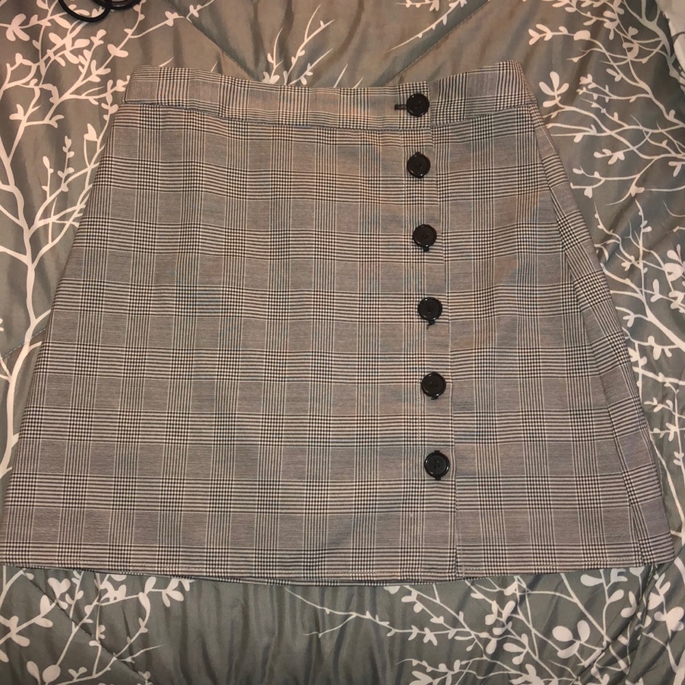 Black and White Striped Skirt